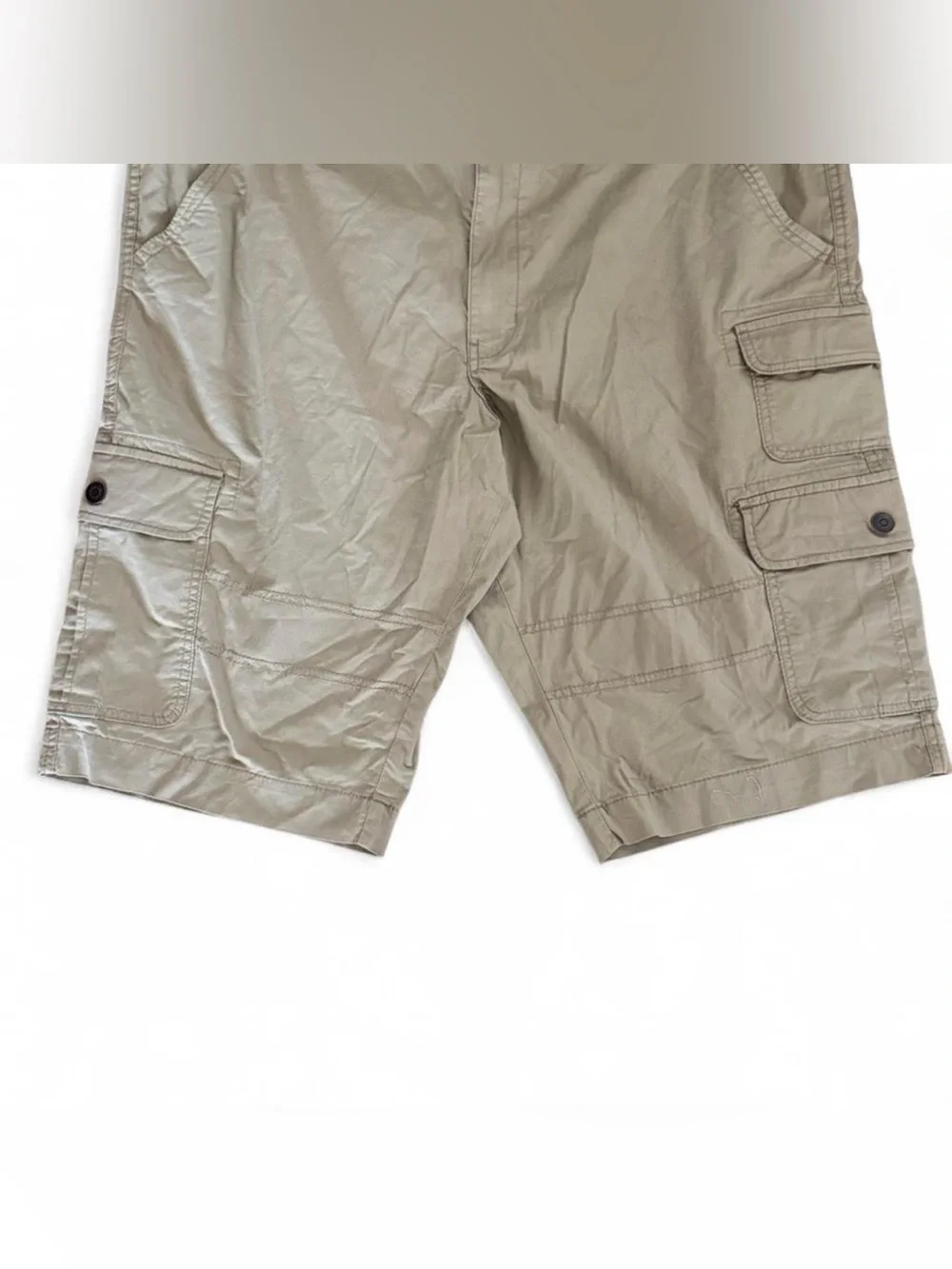 NWT George Men Size 42 Brown Bowery Messenger Cargo Shorts Below Knee Stretch 🩳 - Picture 4 of 9